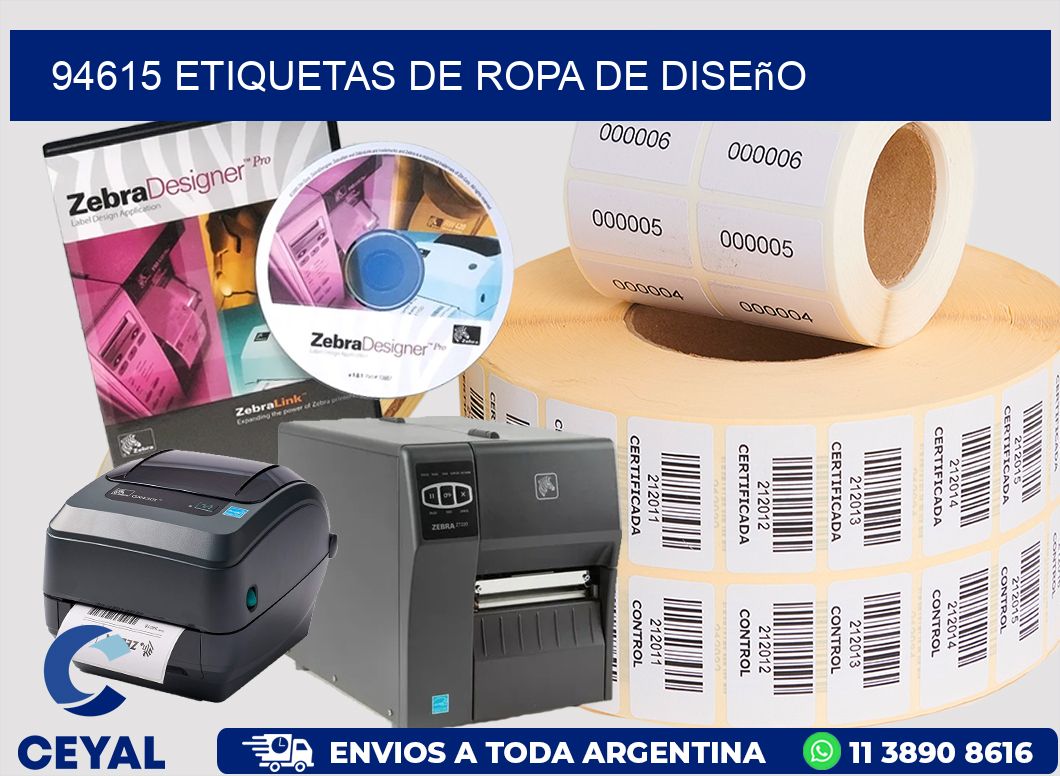 94615 Etiquetas de ropa de diseño