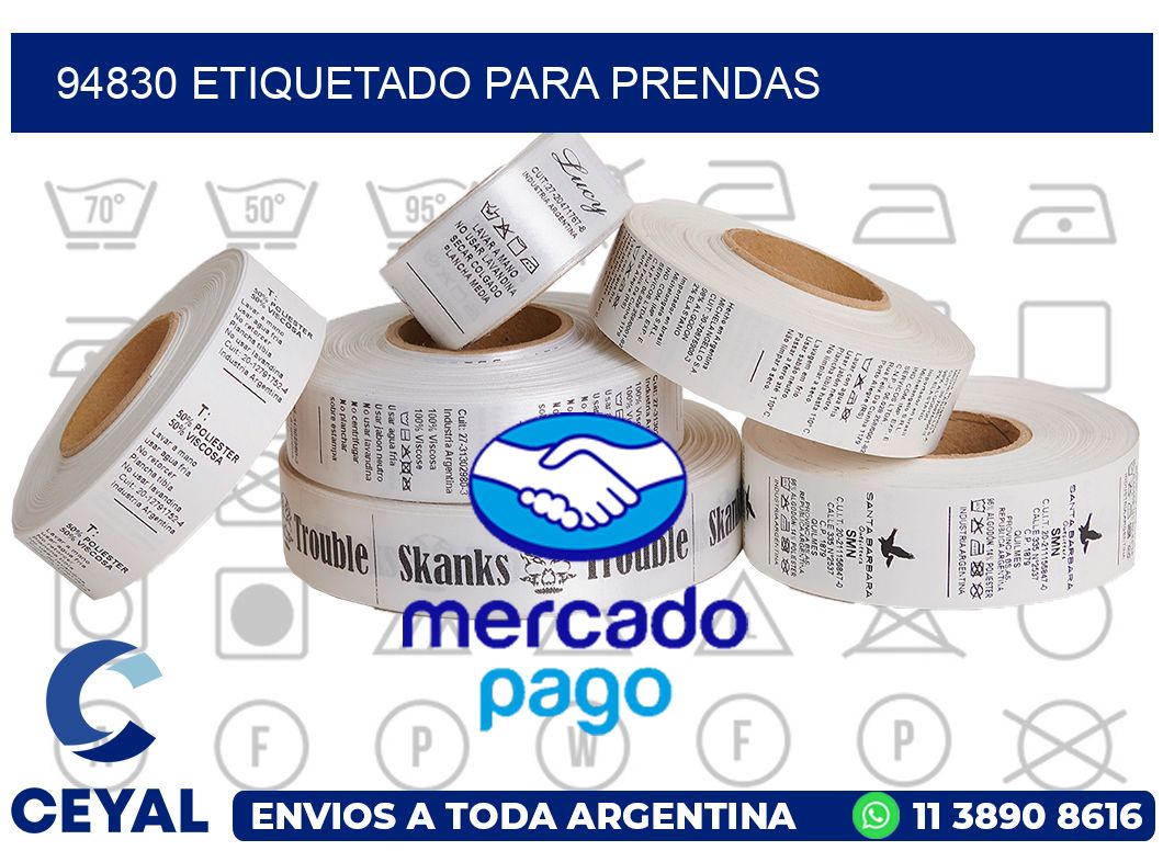 94830 Etiquetado para prendas