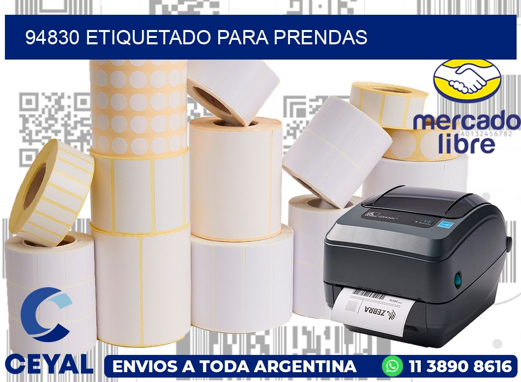 94830 Etiquetado para prendas