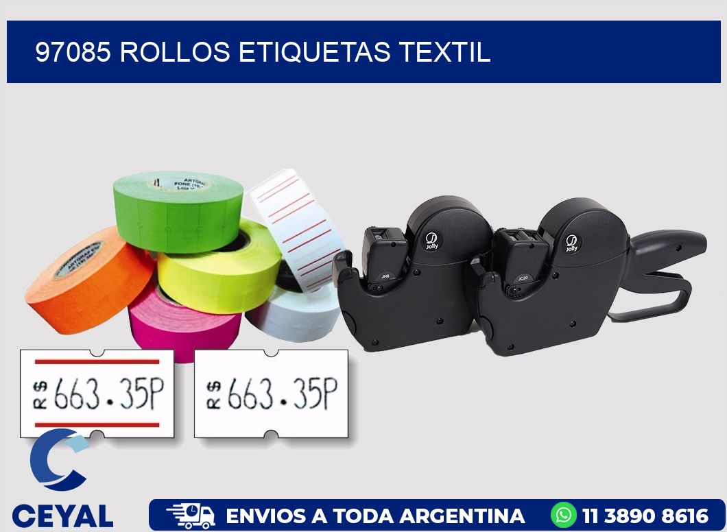 97085 rollos etiquetas textil