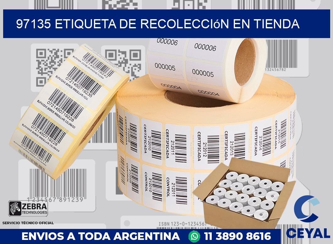 97135 Etiqueta de recolección en tienda