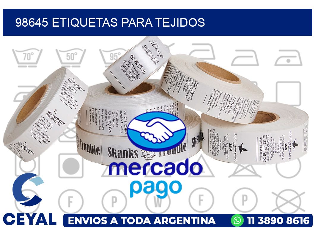 98645 Etiquetas para tejidos