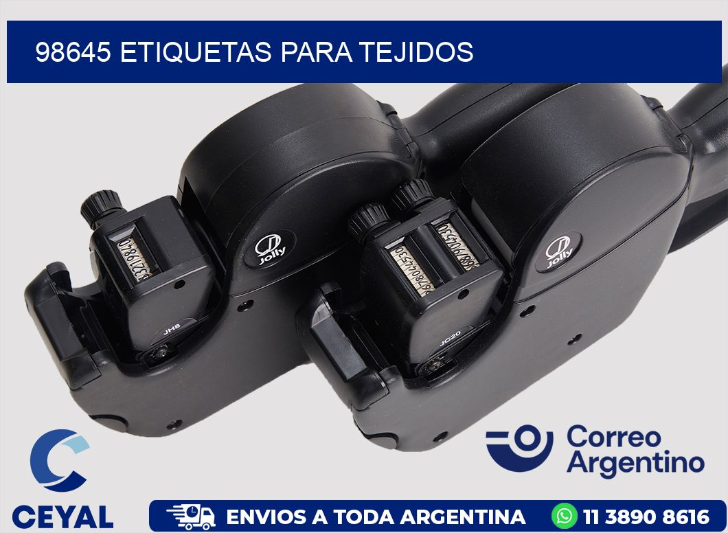 98645 Etiquetas para tejidos