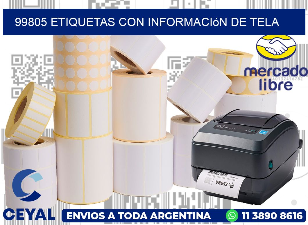 99805 Etiquetas con información de tela