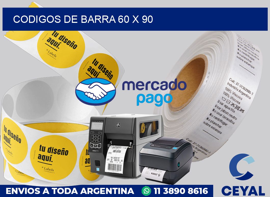 Codigos de barra 60 x 90