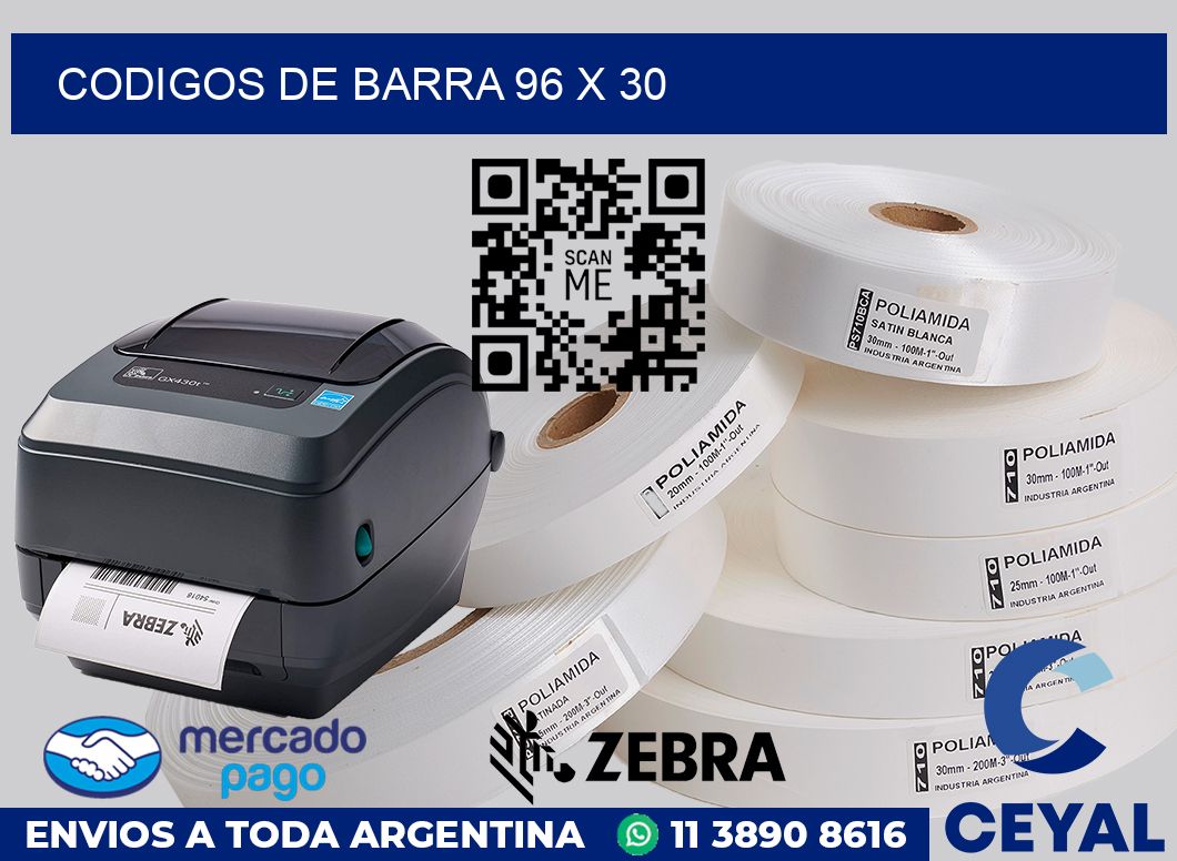 Codigos de barra 96 x 30