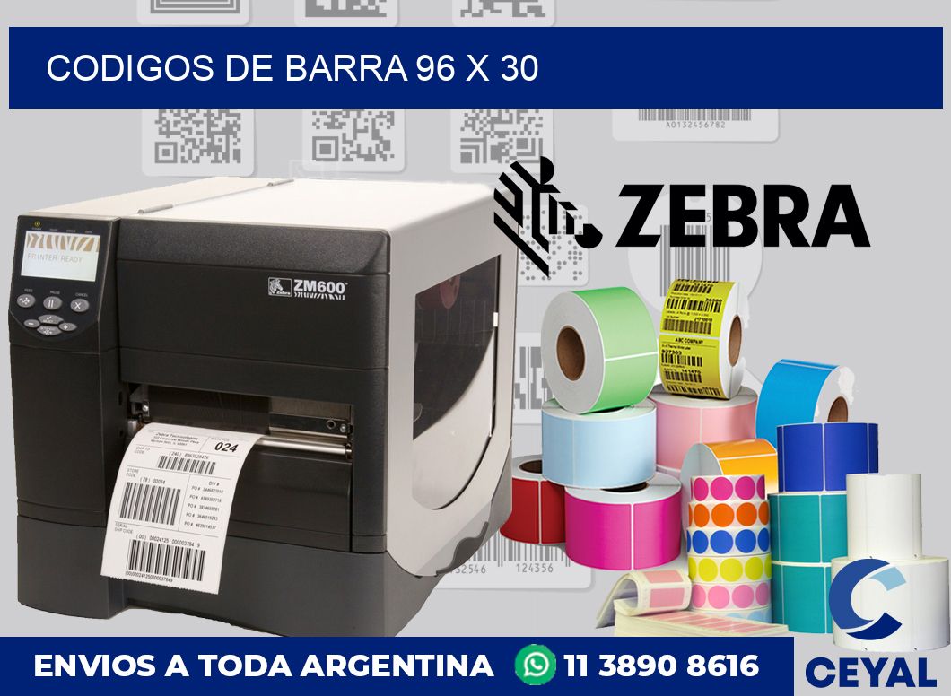 Codigos de barra 96 x 30