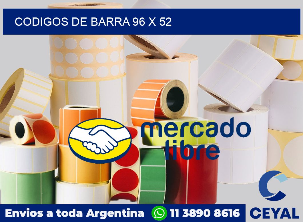 Codigos de barra 96 x 52