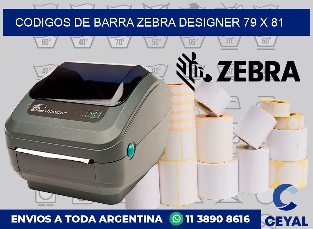 Codigos de barra Zebra designer 79 x 81