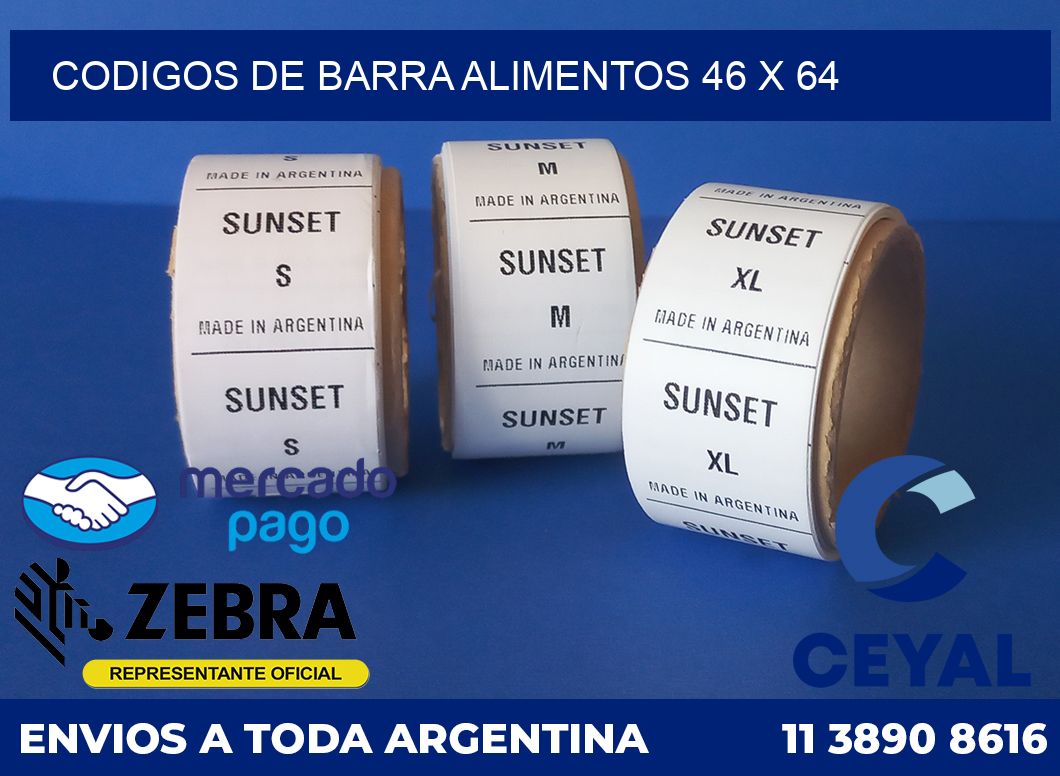 Codigos de barra alimentos 46 x 64