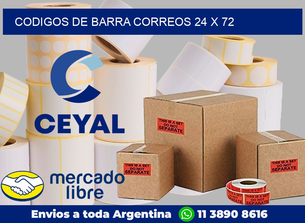 Codigos de barra correos 24 x 72