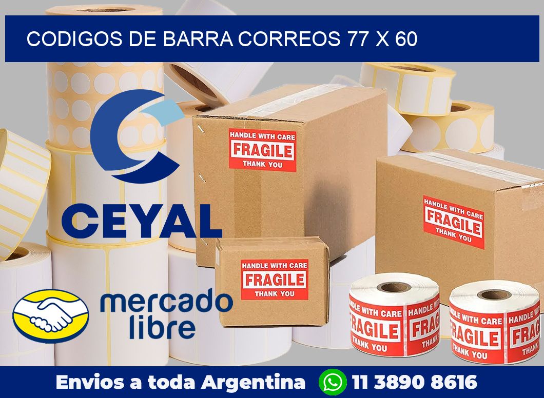 Codigos de barra correos 77 x 60