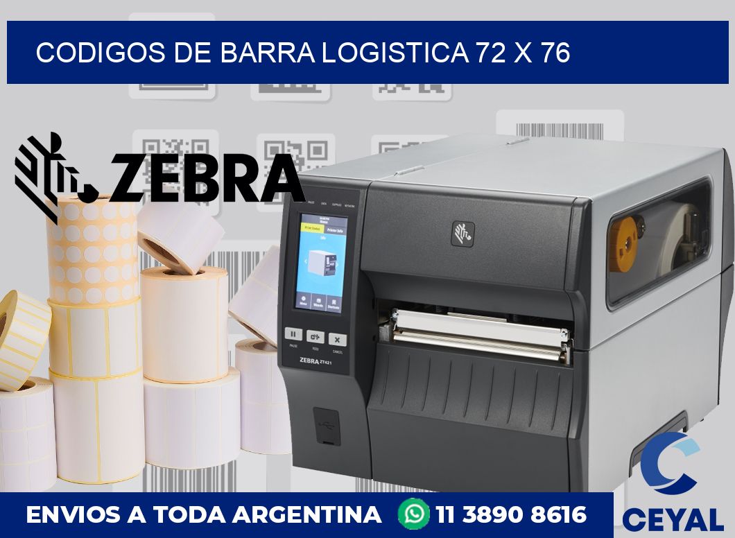 Codigos de barra logistica 72 x 76