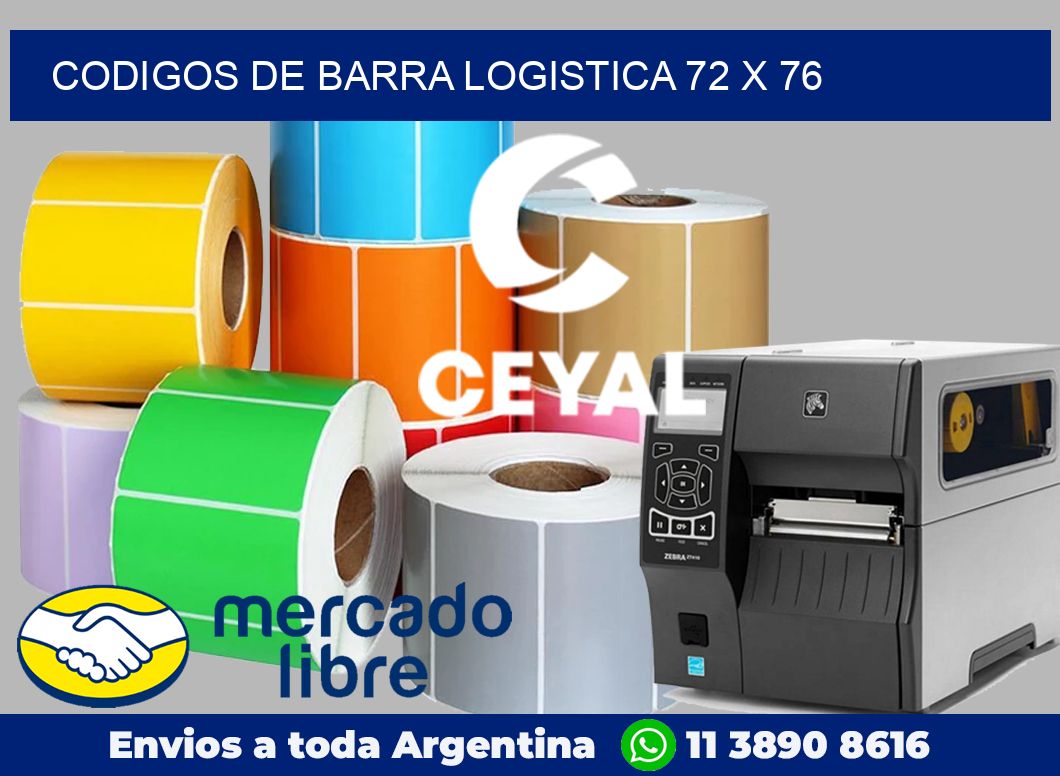 Codigos de barra logistica 72 x 76