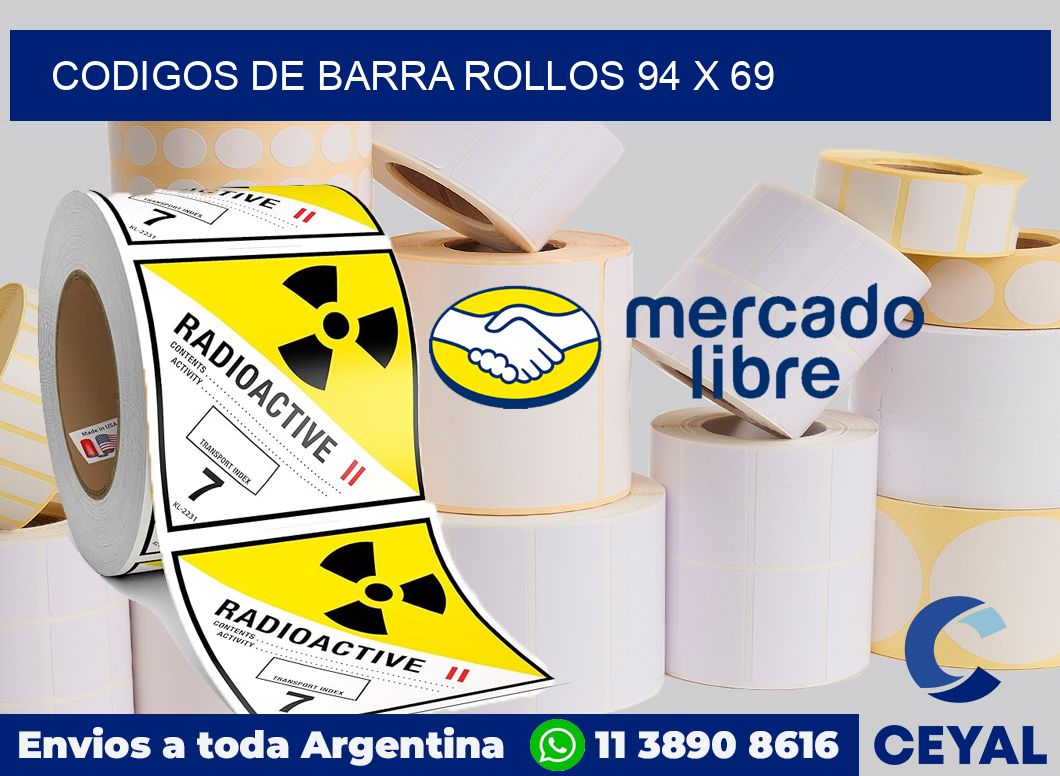 Codigos de barra rollos 94 x 69