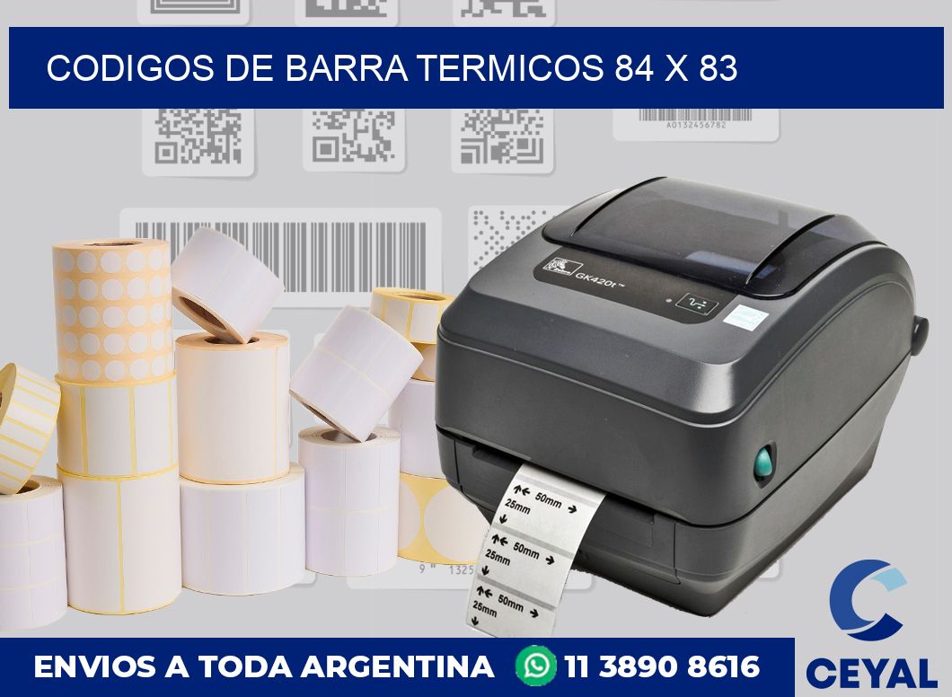 Codigos de barra termicos 84 x 83
