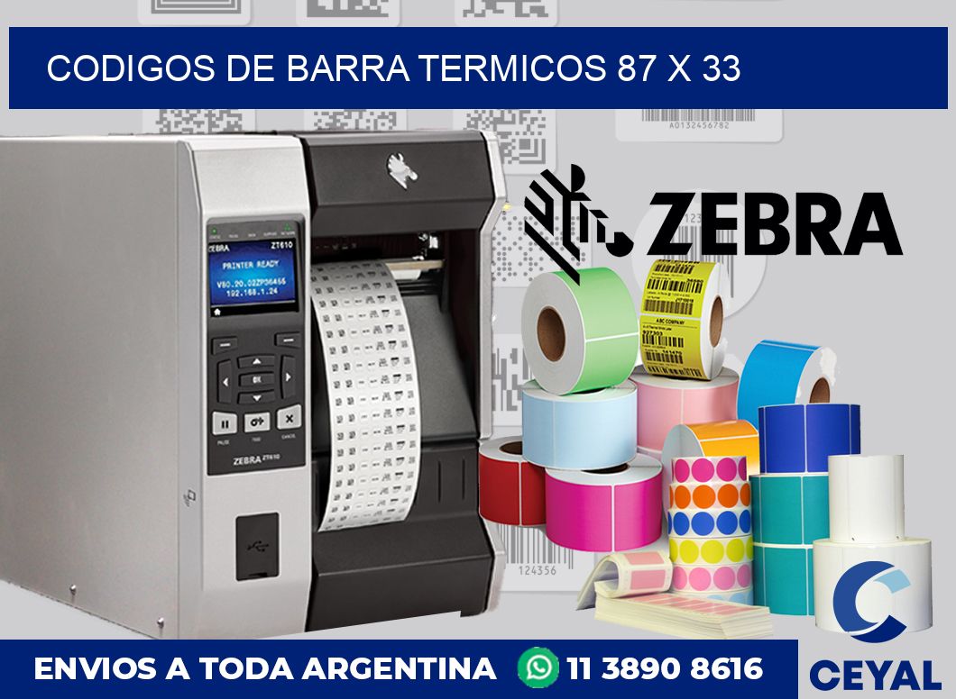 Codigos de barra termicos 87 x 33