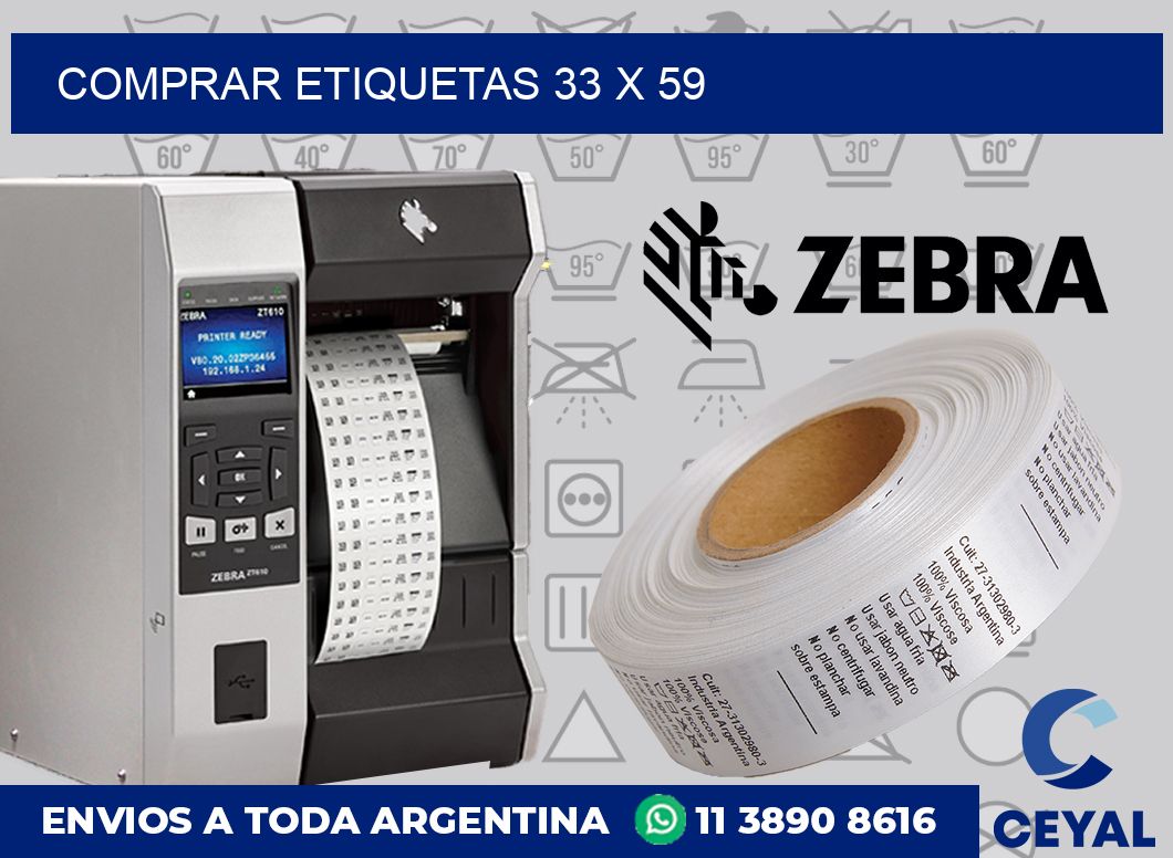 Comprar etiquetas 33 x 59