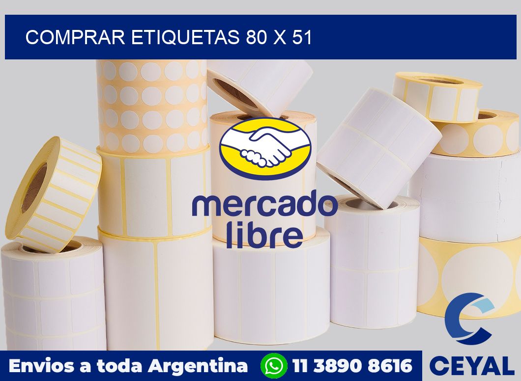 Comprar etiquetas 80 x 51