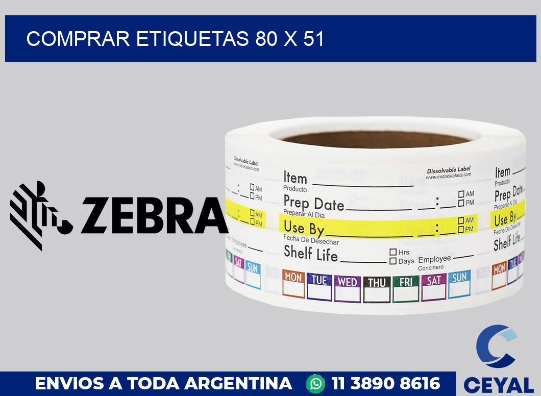 Comprar etiquetas 80 x 51