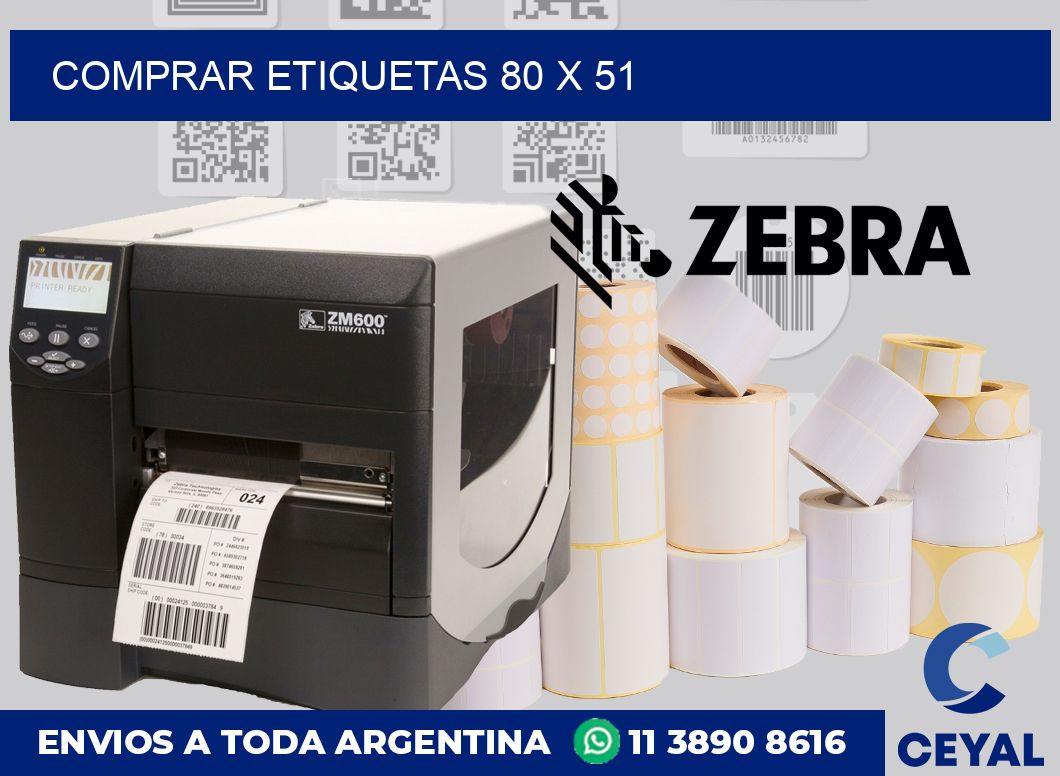 Comprar etiquetas 80 x 51