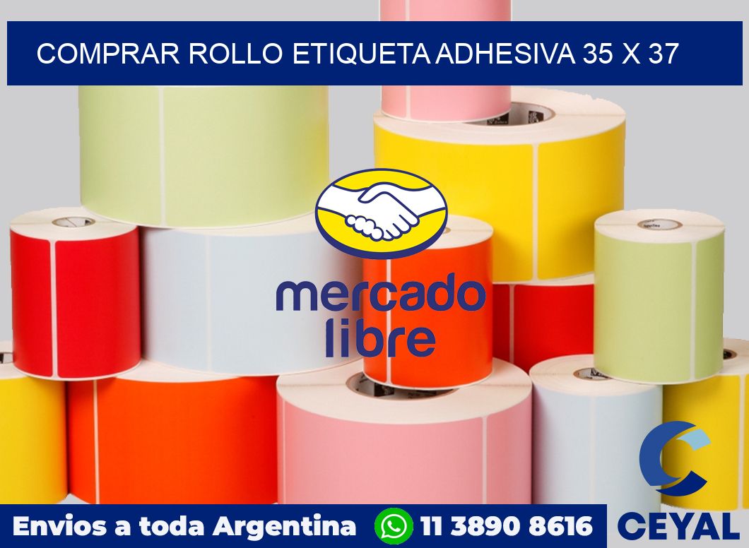 Comprar rollo etiqueta adhesiva 35 x 37