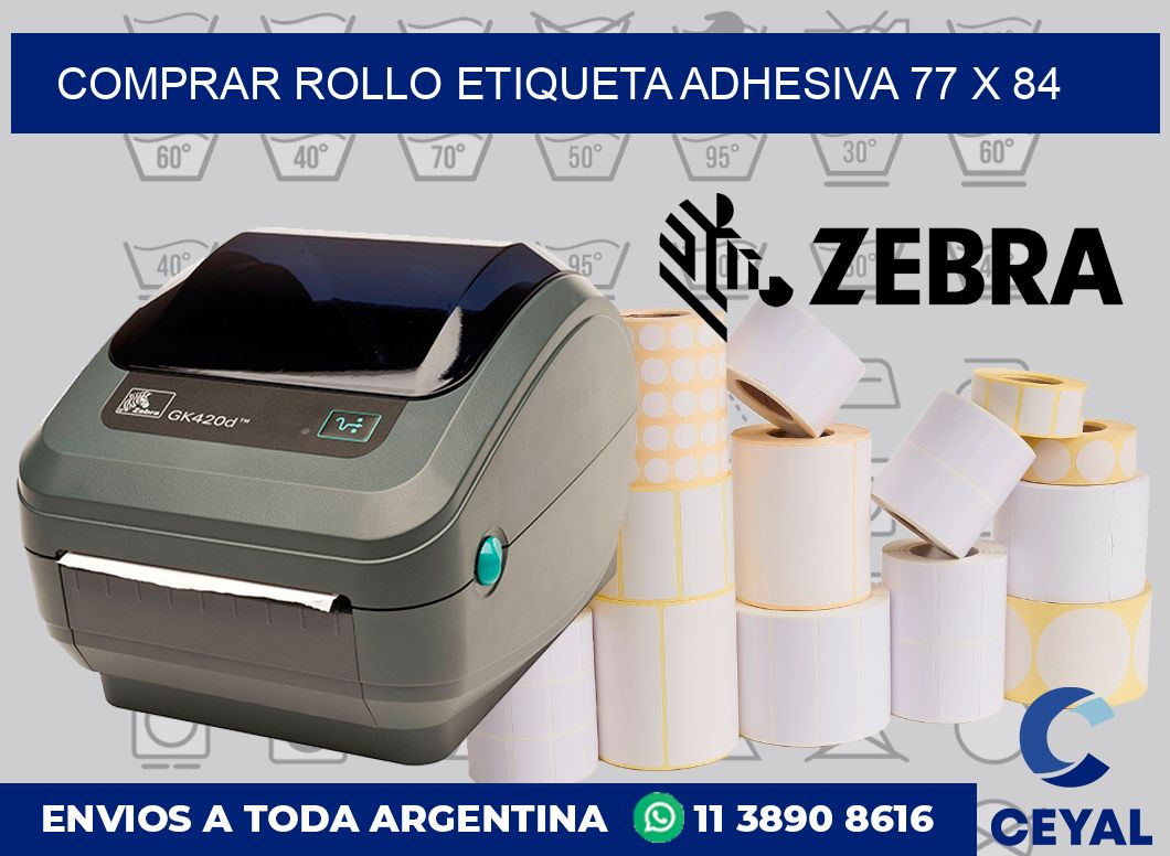 Comprar rollo etiqueta adhesiva 77 x 84