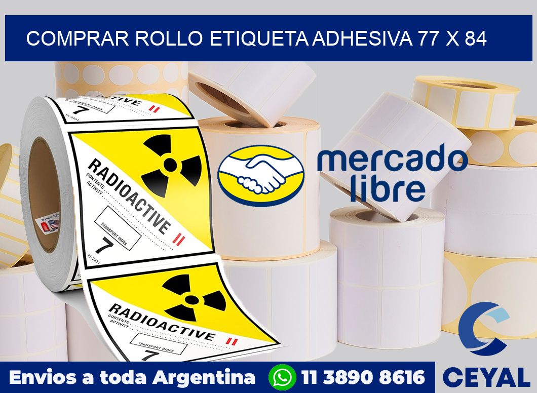 Comprar rollo etiqueta adhesiva 77 x 84
