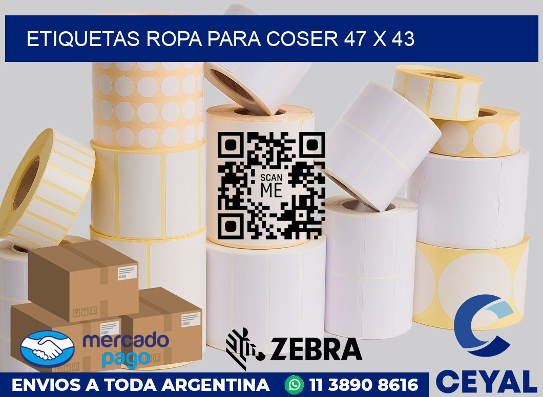 Etiquetas ropa para coser 47 x 43