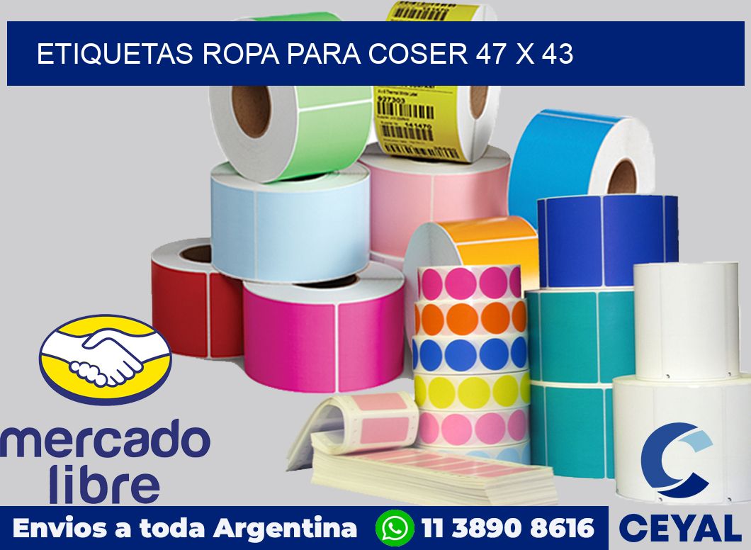 Etiquetas ropa para coser 47 x 43