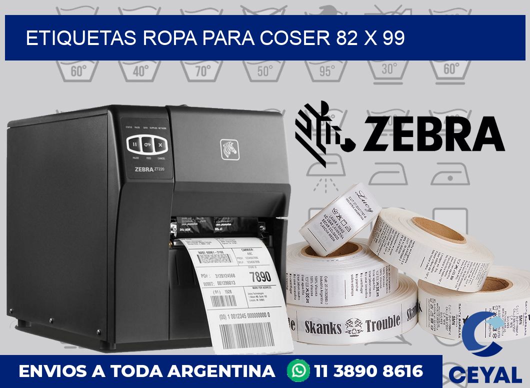 Etiquetas ropa para coser 82 x 99