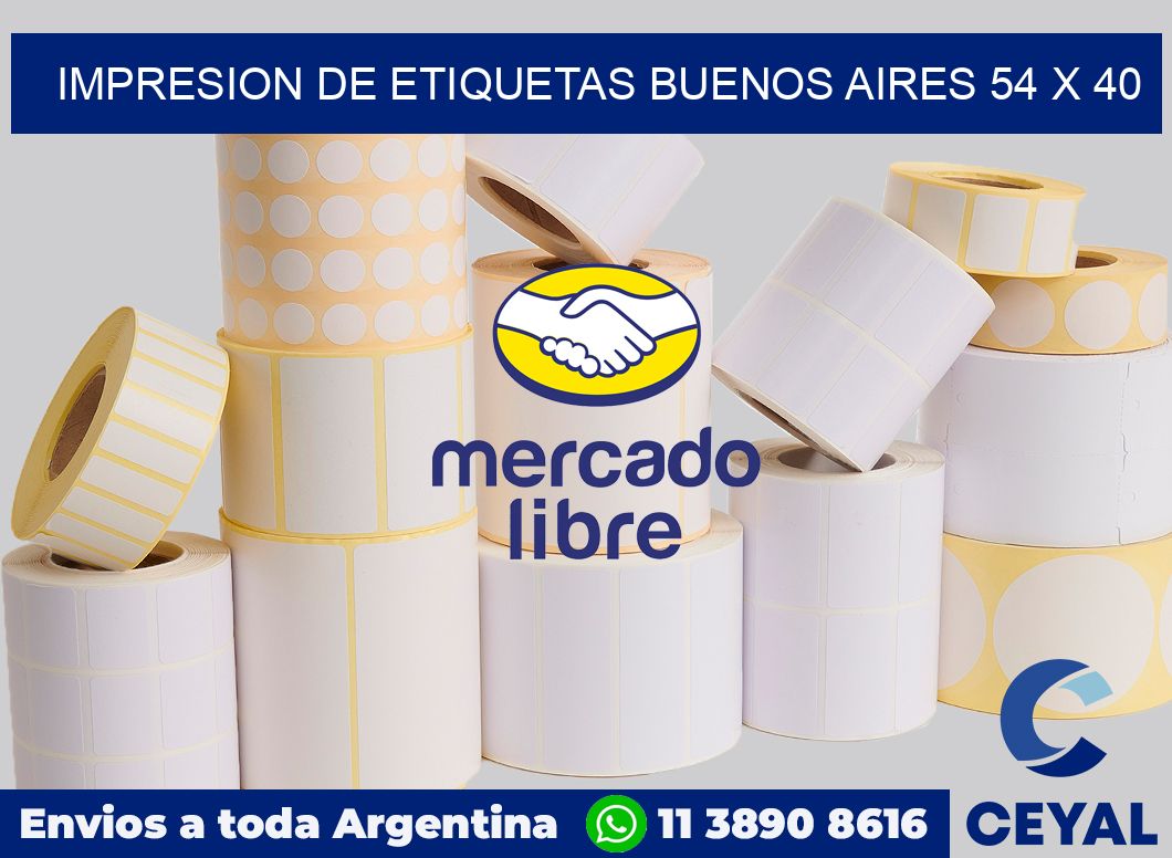 Impresion de etiquetas Buenos Aires 54 x 40