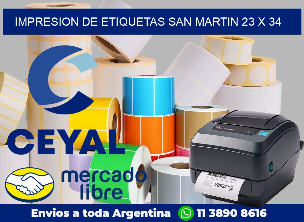 Impresion de etiquetas San Martin 23 x 34