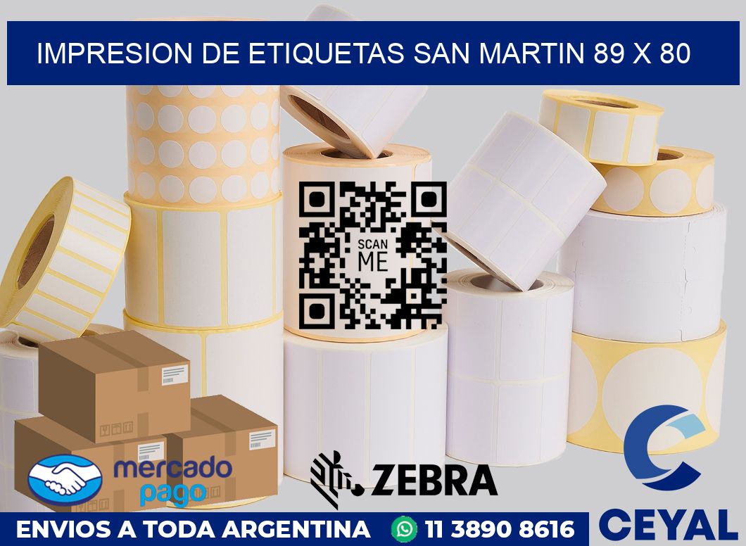 Impresion de etiquetas San Martin 89 x 80