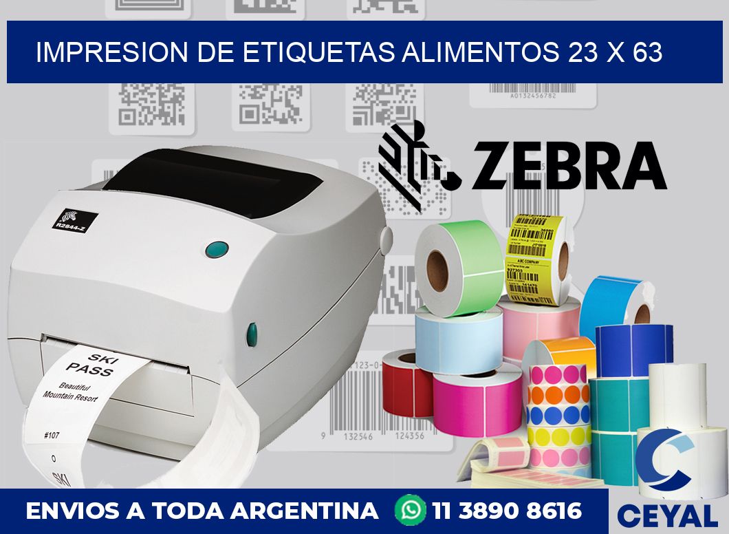 Impresion de etiquetas alimentos 23 x 63