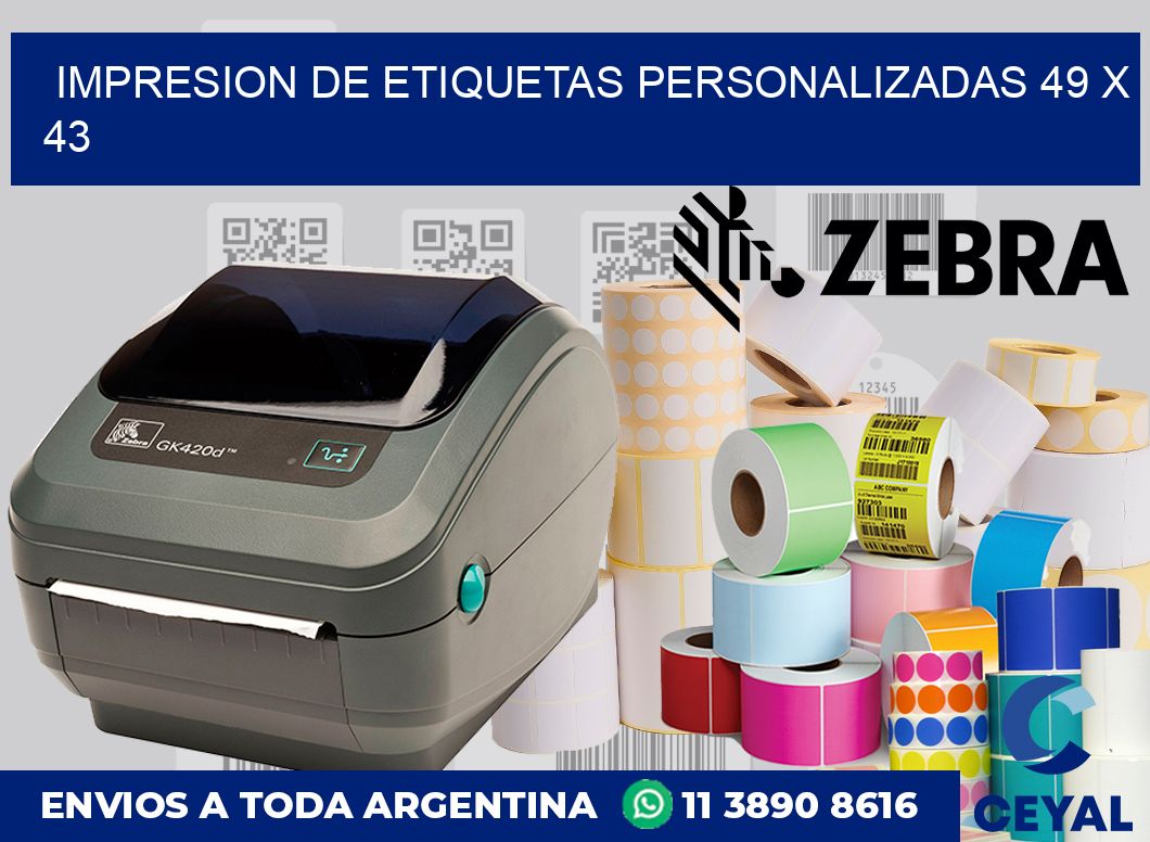 Impresion de etiquetas personalizadas 49 x 43