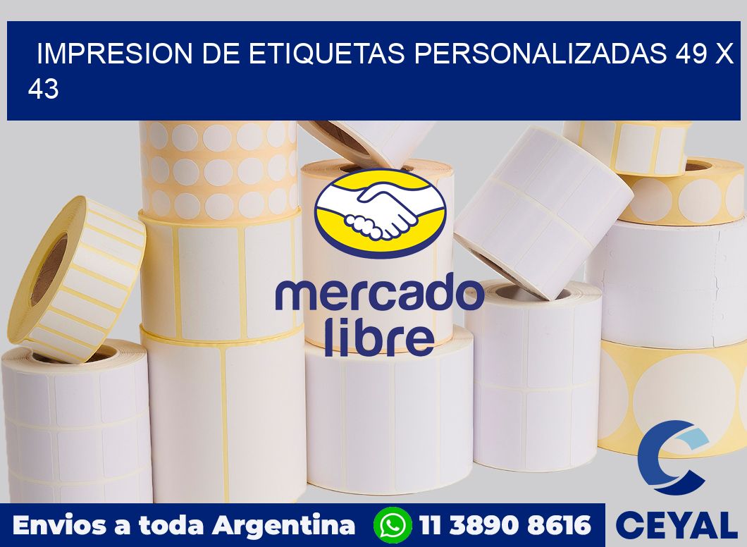 Impresion de etiquetas personalizadas 49 x 43