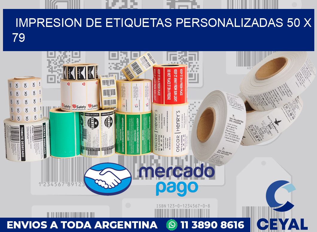 Impresion de etiquetas personalizadas 50 x 79