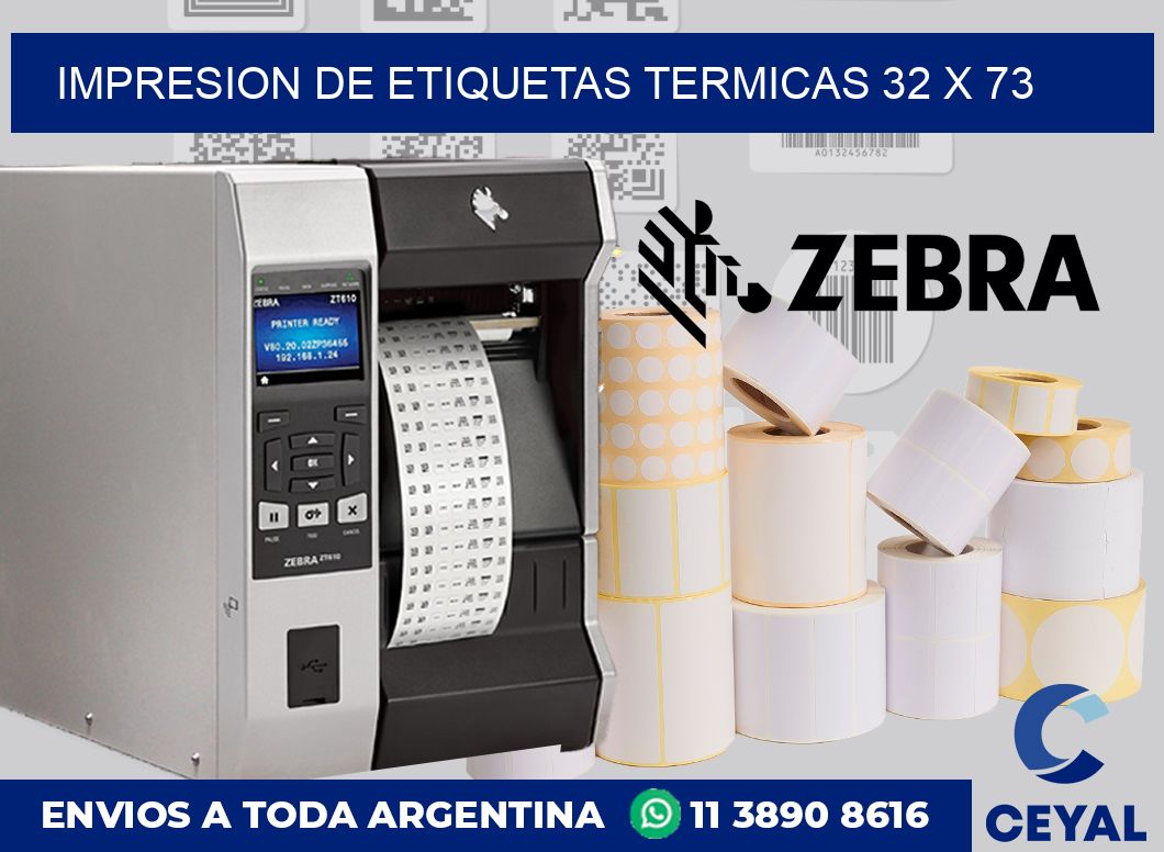 Impresion de etiquetas termicas 32 x 73