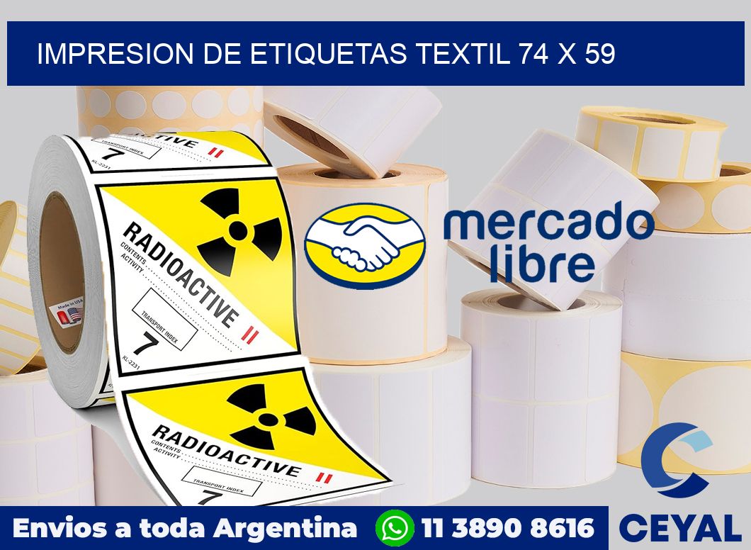 Impresion de etiquetas textil 74 x 59
