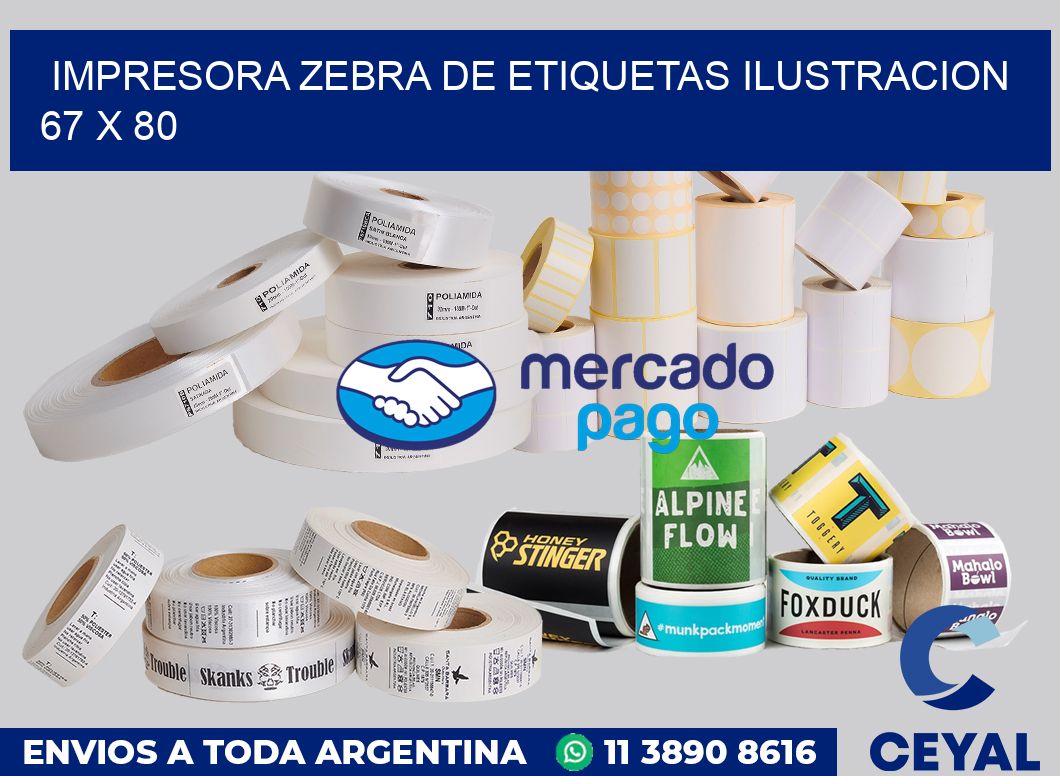 Impresora Zebra de etiquetas ilustracion 67 x 80