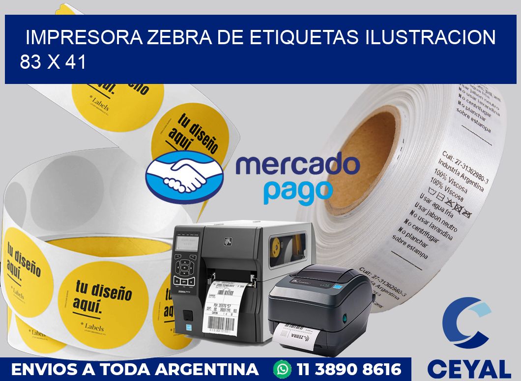 Impresora Zebra de etiquetas ilustracion 83 x 41