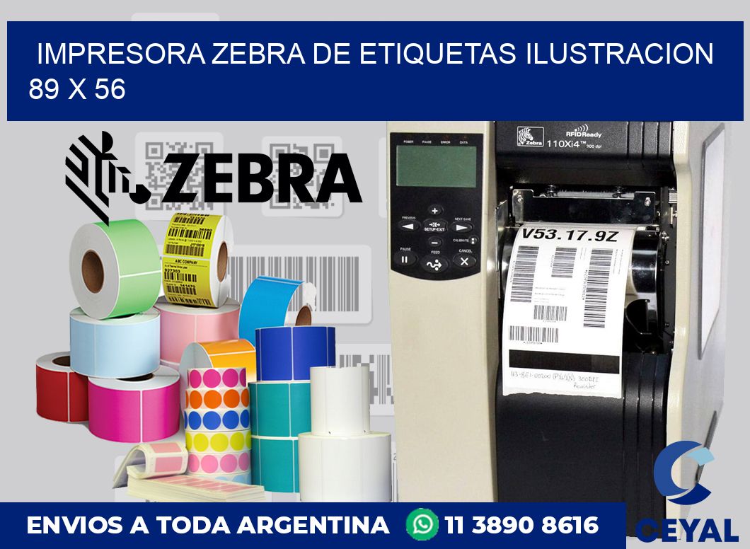 Impresora Zebra de etiquetas ilustracion 89 x 56