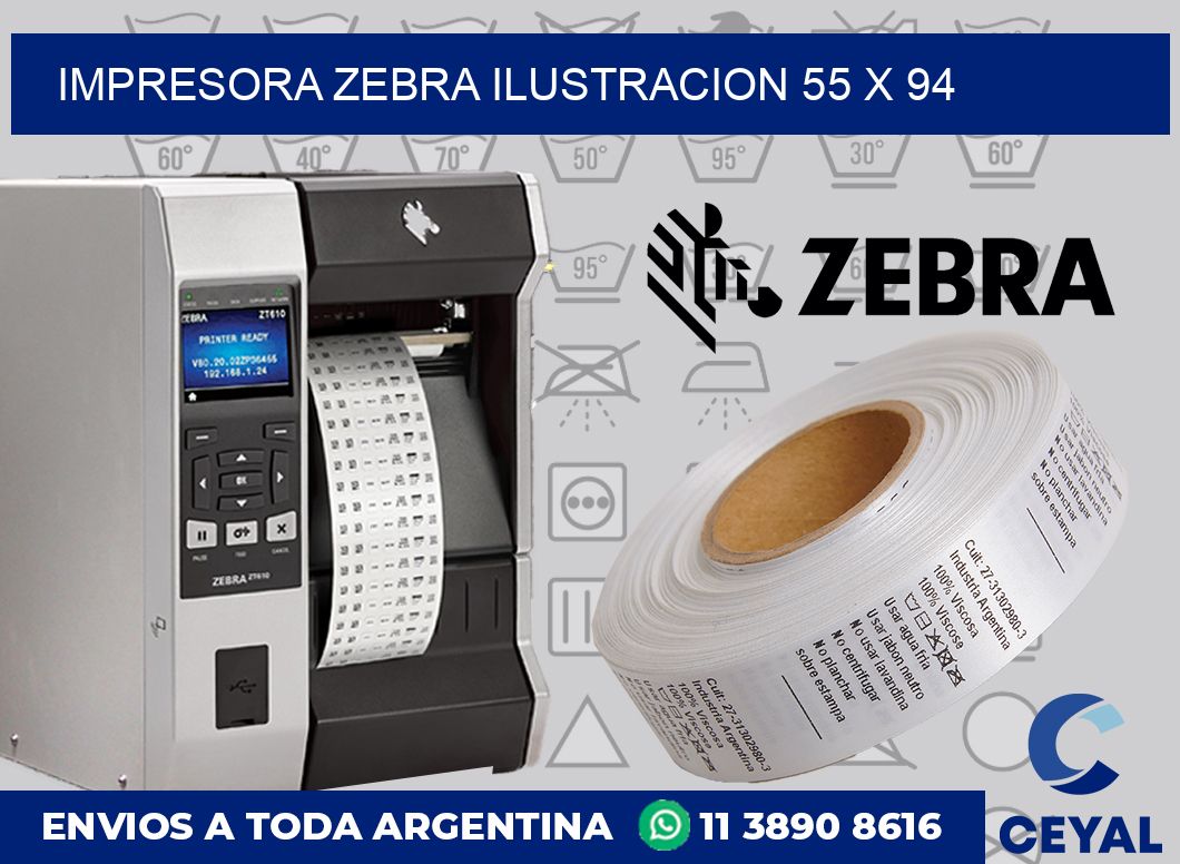 Impresora Zebra ilustracion 55 x 94