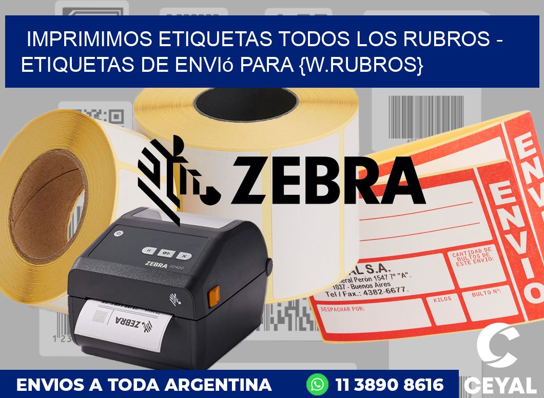 Imprimimos etiquetas todos los rubros - Etiquetas de envió para Ropa de vestir