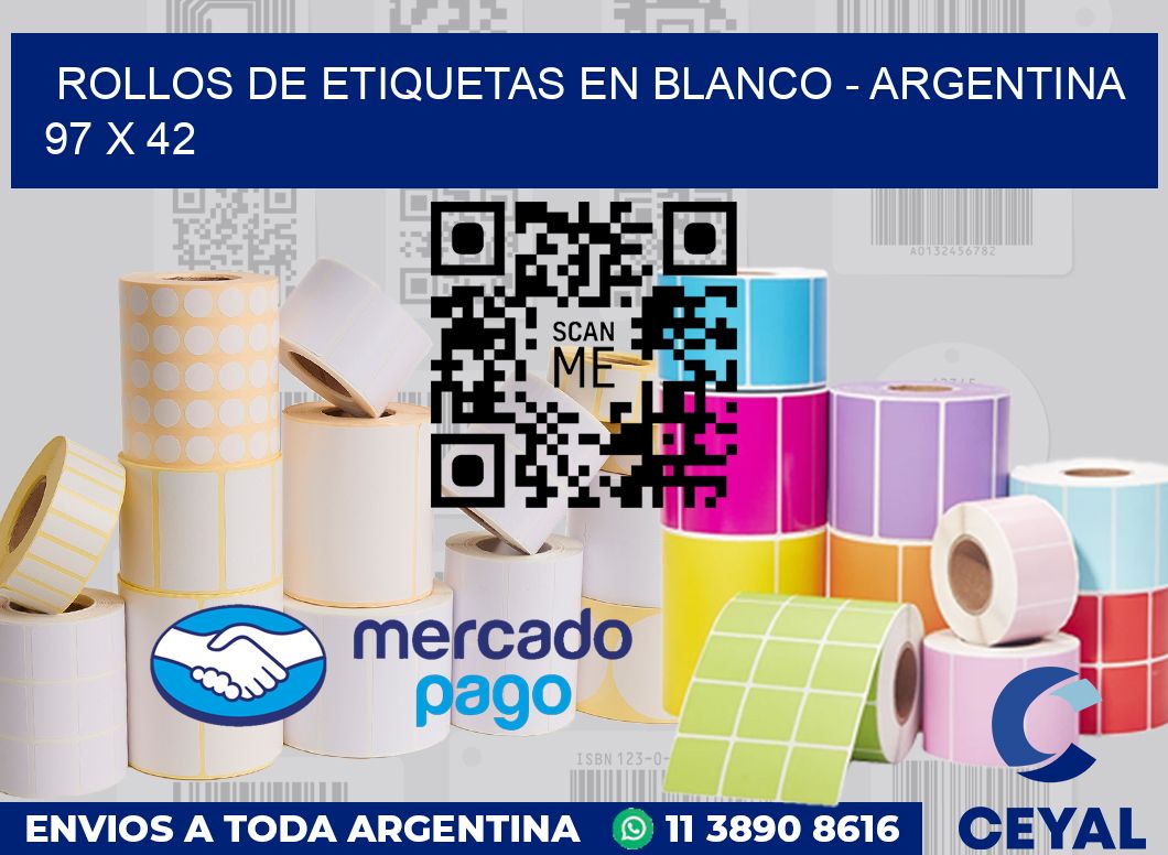 Rollos de etiquetas en blanco - Argentina 97 x 42