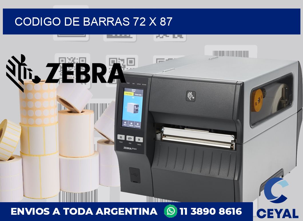 codigo de barras 72 x 87