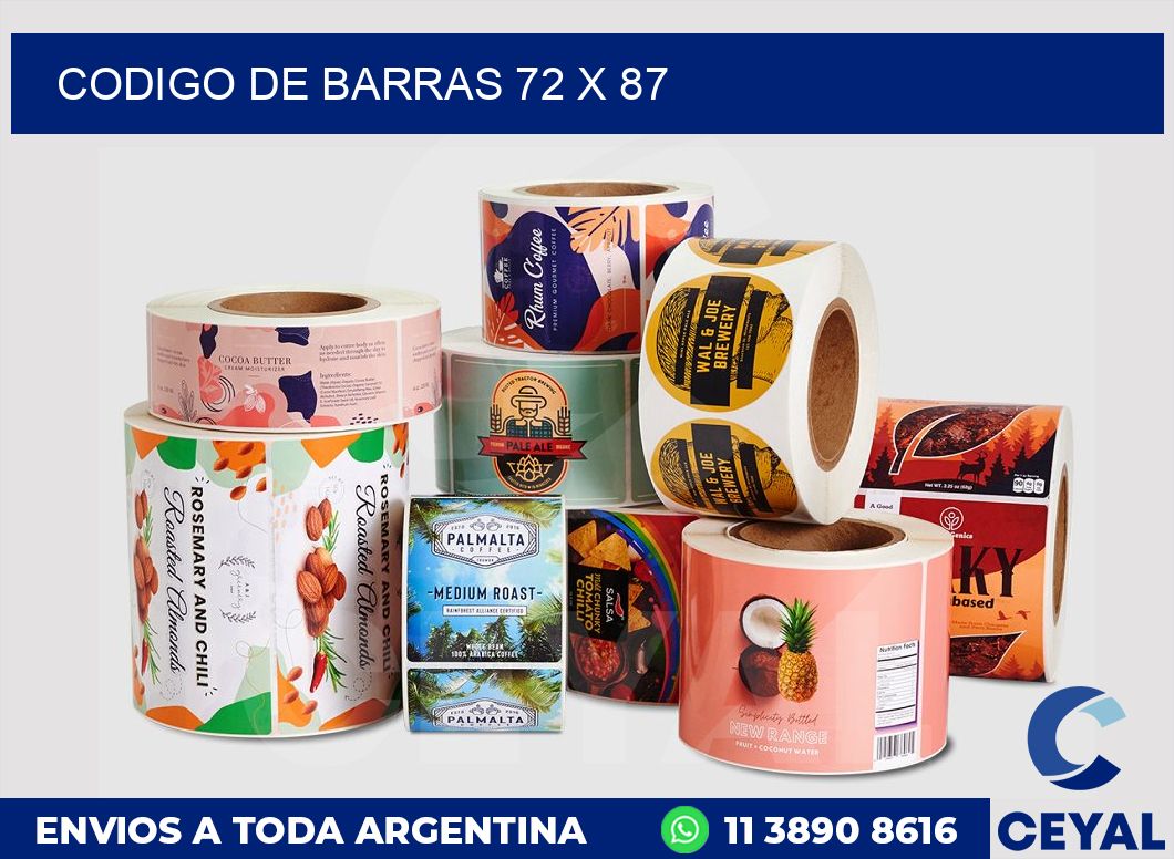 codigo de barras 72 x 87