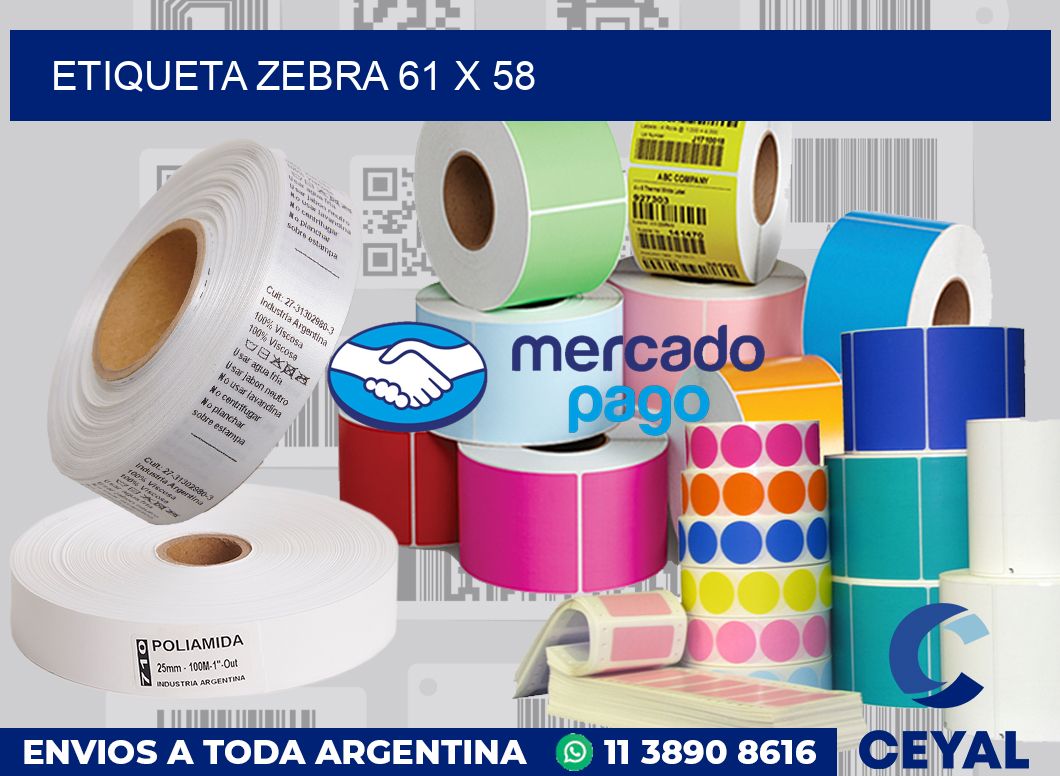 etiqueta zebra 61 x 58
