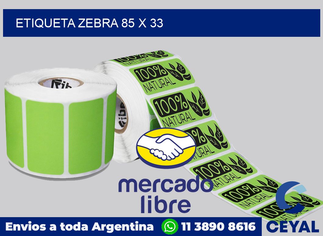 etiqueta zebra 85 x 33